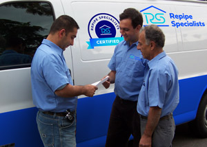 technicians and van